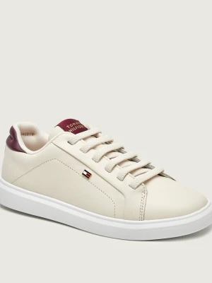 Tommy Hilfiger Skórzane sneakersy ICON COURT beżowy