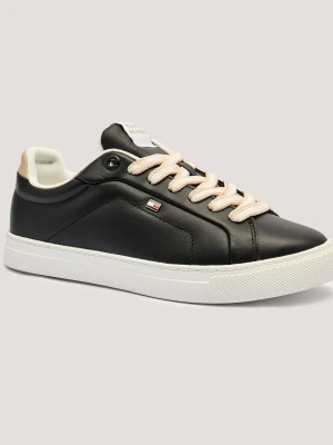Tommy Hilfiger Skórzane sneakersy Icon Court czarny