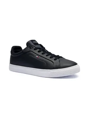 Tommy Hilfiger Skórzane sneakersy ICON COURT LTH FLAG ESS