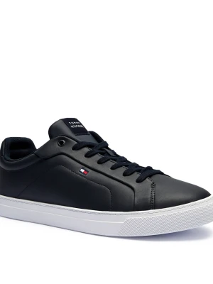 Tommy Hilfiger Skórzane sneakersy ICON COURT LTH FLAG ESS