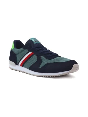 Tommy Hilfiger Skórzane sneakersy ICONIC SEASONAL MIX RUNNER