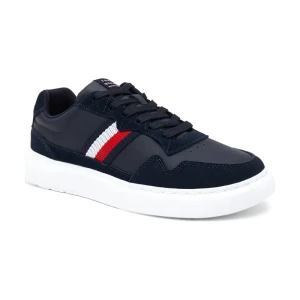 Tommy Hilfiger Skórzane sneakersy LIGHTWEIGHT LEATHER MIX CUP