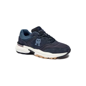 Tommy Hilfiger Skórzane sneakersy M RUNNER X VENTILE MIX