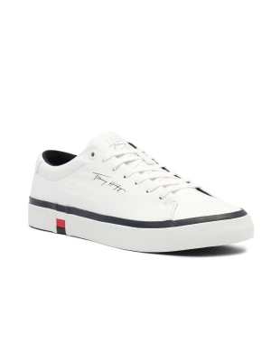 Tommy Hilfiger Skórzane sneakersy MODERN VULC CORPORATE biały