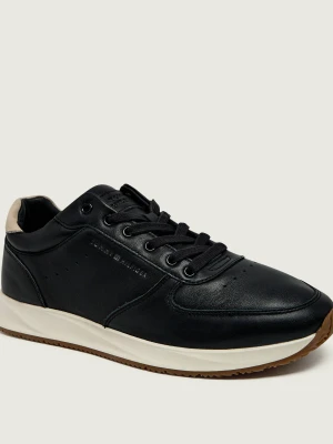 Tommy Hilfiger Skórzane sneakersy NEWPORT czarny