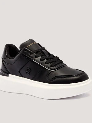 Tommy Hilfiger Skórzane sneakersy Patent czarny