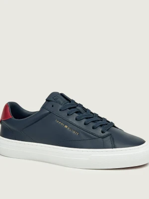 Tommy Hilfiger Skórzane sneakersy PREMIUM DRESS granatowy