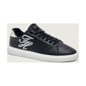 Tommy Hilfiger Skórzane sneakersy TH ICON | zamsz