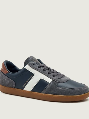 Tommy Hilfiger Skórzane sneakersy Tribeca | zamsz grafitowy