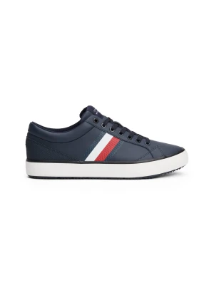 Tommy Hilfiger Skórzane sneakersy VULC granatowy