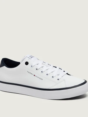 Tommy Hilfiger Skórzane sneakersy VULC CORE biały