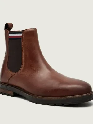 Tommy Hilfiger Skórzane sztyblety