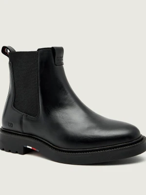 Tommy Hilfiger Skórzane sztyblety