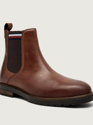 Tommy Hilfiger Skórzane sztyblety