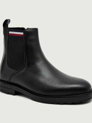 Tommy Hilfiger Skórzane sztyblety