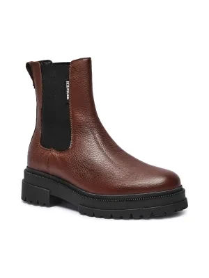 Tommy Hilfiger Skórzane sztyblety CAZIDY