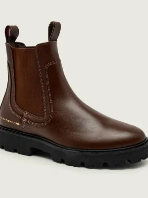 Tommy Hilfiger Skórzane sztyblety CHELSEA