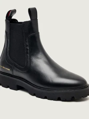 Tommy Hilfiger Skórzane sztyblety CHELSEA