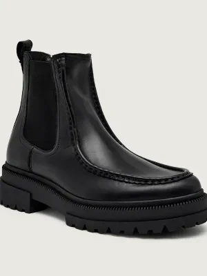 Tommy Hilfiger Skórzane sztyblety CHUNKY