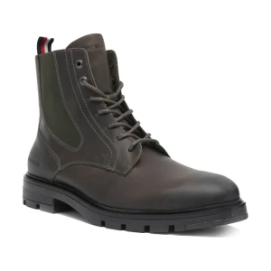 Tommy Hilfiger Skórzane sztyblety LACE UP