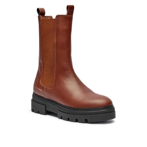 Tommy Hilfiger Skórzane sztyblety MONOCHROMATIC CHELSEA