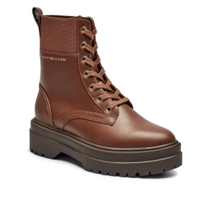 Tommy Hilfiger Skórzane trapery Leather Elastic Rib Laceup