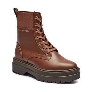 Tommy Hilfiger Skórzane trapery Leather Elastic Rib Laceup