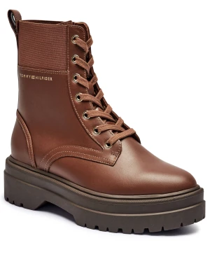 Tommy Hilfiger Skórzane trapery Leather Elastic Rib Laceup