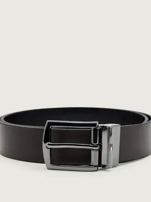 Tommy Hilfiger Skórzany dwustronny pasek DENTON 3.5 REV