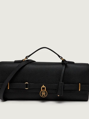 Tommy Hilfiger Skórzany kuferek American Icon czarny