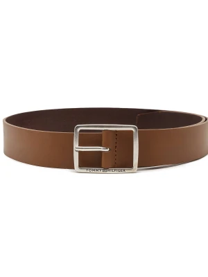 Tommy Hilfiger Skórzany pasek brązowy