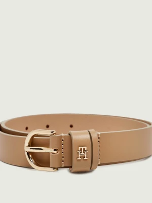 Tommy Hilfiger Skórzany pasek beżowy