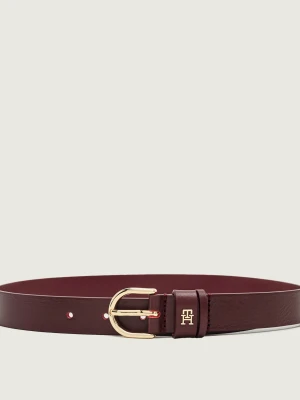 Tommy Hilfiger Skórzany pasek bordowy