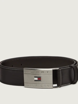 Tommy Hilfiger Skórzany pasek brązowy