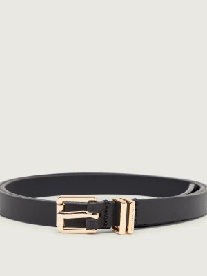 Tommy Hilfiger Skórzany pasek czarny