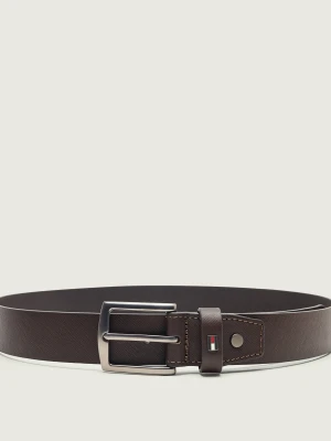 Tommy Hilfiger Skórzany pasek Denton brązowy