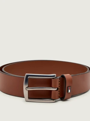 Tommy Hilfiger Skórzany pasek Denton brązowy