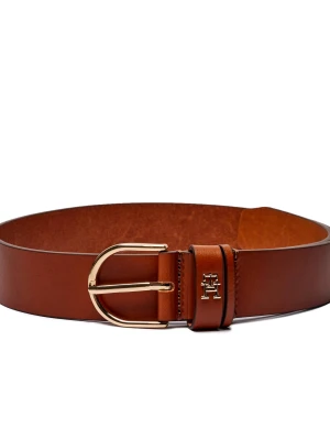 Tommy Hilfiger Skórzany pasek ESSENTIAL brązowy