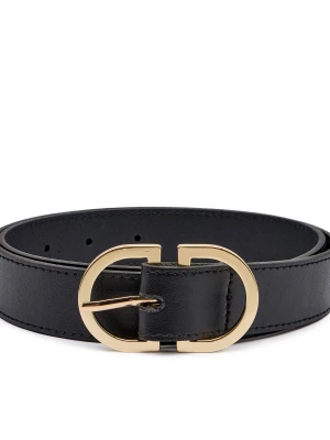 Tommy Hilfiger Skórzany pasek FEMININE czarny