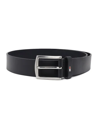 Tommy Hilfiger Skórzany pasek NEW DENTON 3.5 BELT czarny