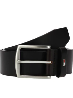 Tommy Hilfiger Skórzany pasek NEW DENTON brązowy