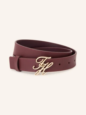 Tommy Hilfiger Skórzany Pasek rot brązowy