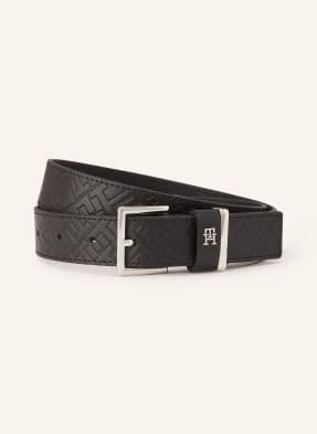 Tommy Hilfiger Skórzany Pasek schwarz