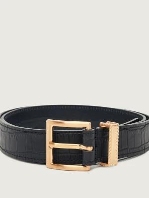 Tommy Hilfiger Skórzany pasek TH Soho czarny