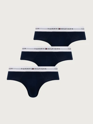 Tommy Hilfiger slipy męskie bawełniane z elastanem 3-pack granatowy