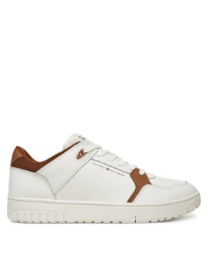 Tommy Hilfiger Sneakersy Basket Core Lite Lth Mix FM0FM05518 Écru