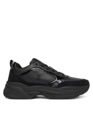 Tommy Hilfiger Sneakersy Chunky Runner Patent FW0FW08840 Czarny