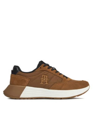 Tommy Hilfiger Sneakersy Classic Elevated Runner Mix FM0FM04876 Brązowy