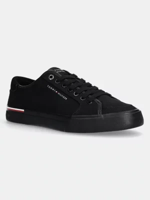 Tommy Hilfiger sneakersy CORE CORPORATE VULC CANVAS kolor czarny FM0FM05398