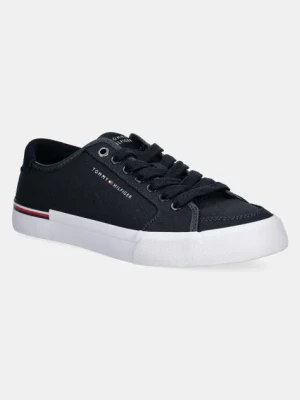 Tommy Hilfiger sneakersy CORE CORPORATE VULC CANVAS kolor granatowy FM0FM05398